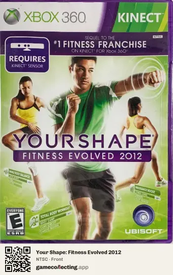 Your Shape: Fitness Evolved 2012 Xbox 360, NTSC box front