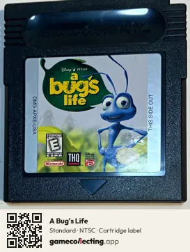 A Bug's Life Game Boy Color, NTSC cartridge label