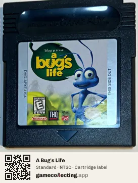 A Bug's Life Game Boy Color, NTSC cartridge label