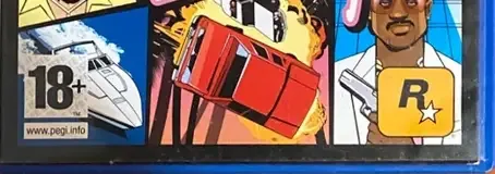 Grand Theft Auto: Vice City, the PEGI square on its front