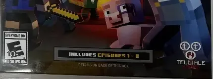 Minecraft: Story Mode, the ESRB box on its front