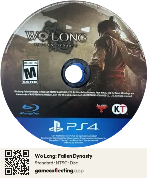 Wo Long: Fallen Dynasty PlayStation 4, NTSC disc