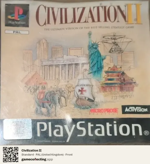Civilization II PlayStation, United Kingdom box front