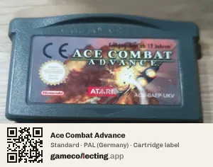 Ace Combat Advance Game Boy Advance, PAL cartridge label