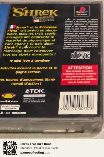 Shrek Treasure Hunt PlayStation, France box back
