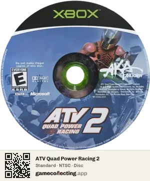 ATV Quad Power Racing 2 Xbox, NTSC disc