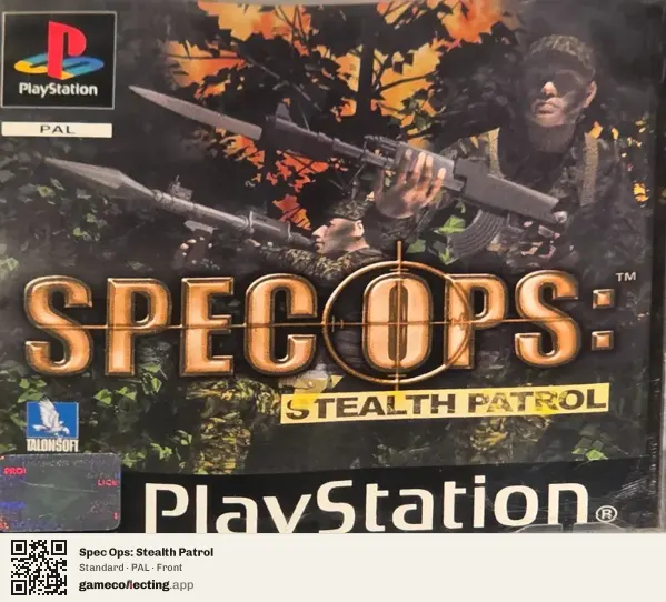 Spec Ops: Stealth Patrol PlayStation, PAL box front