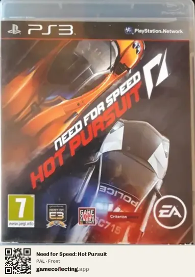 Need for Speed: Hot Pursuit PlayStation 3, PAL box front