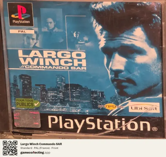 Largo Winch Commando SAR PlayStation, France box front