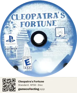 Cleopatra's Fortune PlayStation, NTSC disc