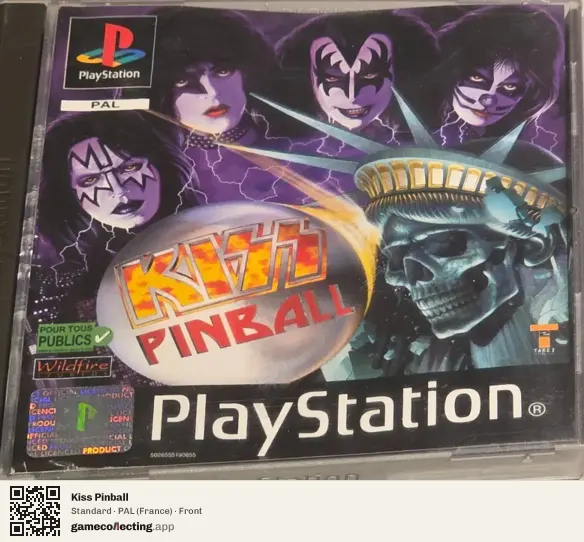 Kiss Pinball PlayStation, France box front