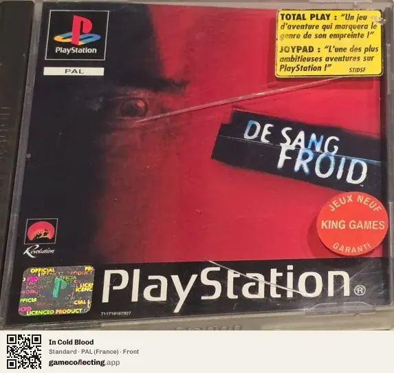 In Cold Blood PlayStation, France box front