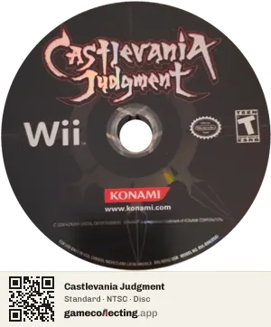 Castlevania Judgment Nintendo Wii, NTSC disc