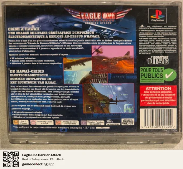 Eagle One Harrier Attack PlayStation, PAL box back