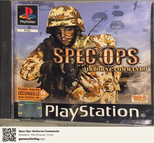 Spec Ops: Airborne Commando PlayStation, France box front