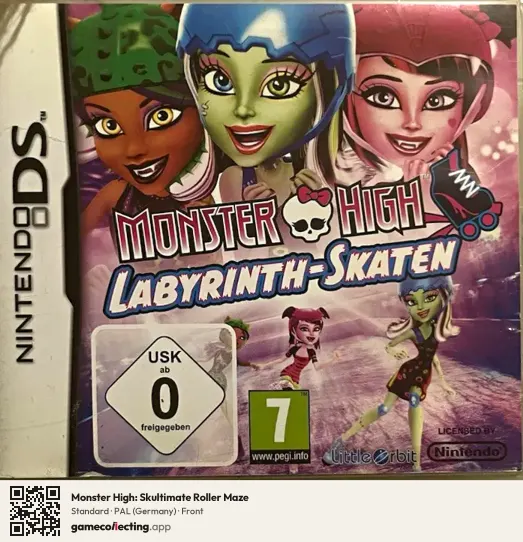 Monster High: Skultimate Roller Maze Nintendo DS, Germany box front