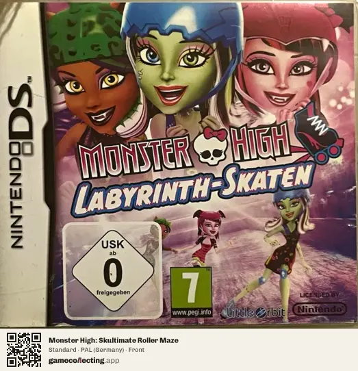 Monster High: Skultimate Roller Maze Nintendo DS, Germany box front