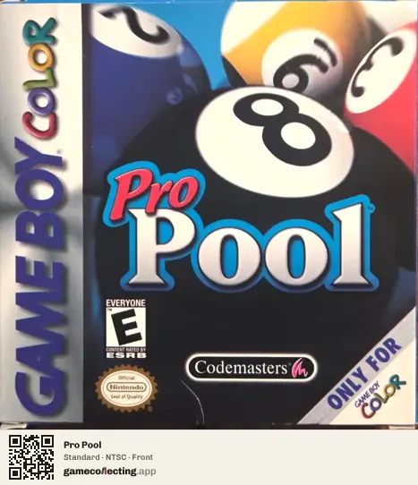 Pro Pool Game Boy Color, NTSC box front