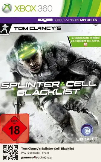 Tom Clancy's Splinter Cell: Blacklist Xbox 360, Germany box front