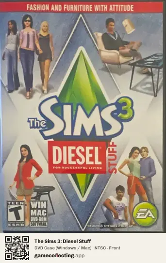 The Sims 3: Diesel Stuff Computer, NTSC box front