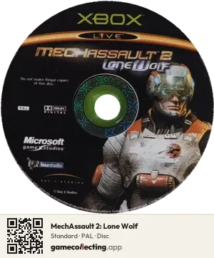 MechAssault 2: Lone Wolf Xbox, PAL disc
