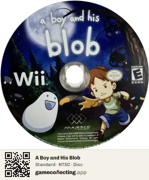 A Boy and His Blob Nintendo Wii, NTSC disc