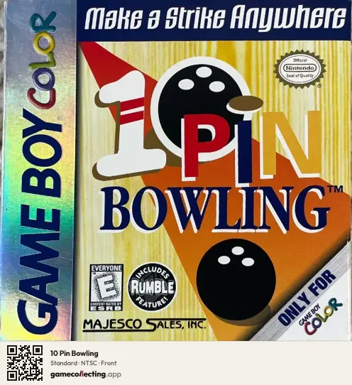 10 Pin Bowling Game Boy Color, NTSC box front