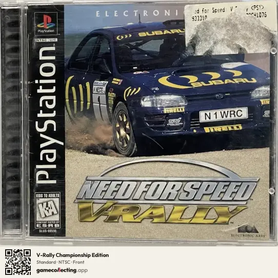 V-Rally Championship Edition PlayStation, NTSC box front