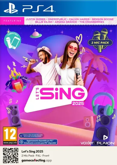 Let's Sing 2025 PlayStation 4, PAL box front