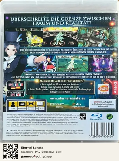 Eternal Sonata PlayStation 3, Germany box back