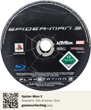 Spider-Man 3 PlayStation 3, PAL disc