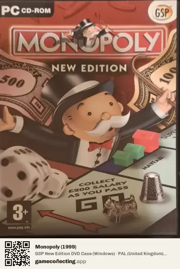 Monopoly (1999) Computer, United Kingdom box front