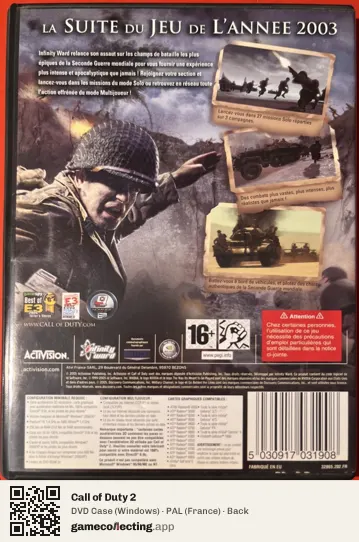 Call of Duty 2 Computer, France box back