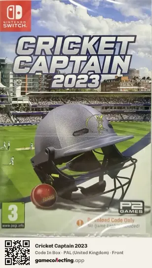 Cricket Captain 2023 Nintendo Switch, United Kingdom box front