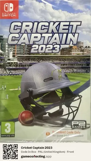 Cricket Captain 2023 Nintendo Switch, United Kingdom box front