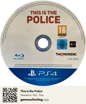 This Is the Police PlayStation 4, PAL disc
