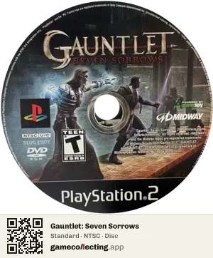 Gauntlet: Seven Sorrows PlayStation 2, NTSC disc
