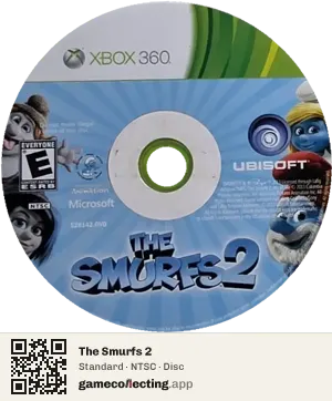 The Smurfs 2 Xbox 360, NTSC disc