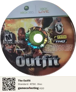 The Outfit Xbox 360, NTSC disc