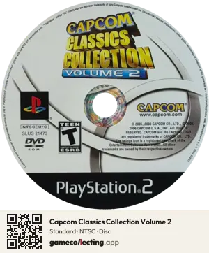 Capcom Classics Collection Volume 2 PlayStation 2, NTSC disc