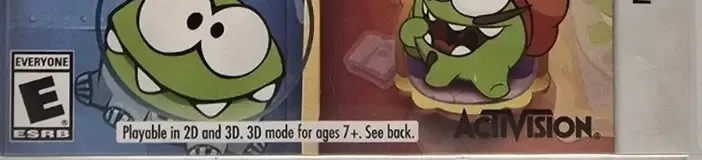 Cut the Rope: Triple Treat, the ESRB box on its front