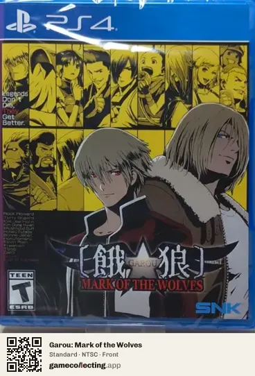 Garou: Mark of the Wolves PlayStation 4, NTSC box front