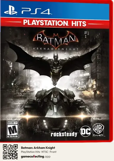 Batman: Arkham Knight PlayStation 4, NTSC box front
