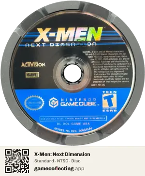 X-Men: Next Dimension Nintendo GameCube, NTSC disc