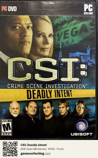 CSI: Deadly Intent Computer, NTSC box front