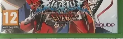BlazBlue: Chrono Phantasma Extend, the PEGI square on its front