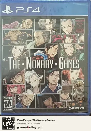 Zero Escape: The Nonary Games PlayStation 4, NTSC box front