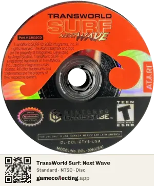TransWorld Surf: Next Wave Nintendo GameCube, NTSC disc