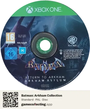 Batman: Arkham Collection Xbox One, PAL disc