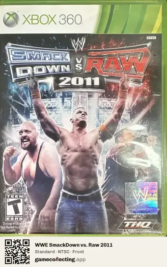 WWE SmackDown vs. Raw 2011 Xbox 360, NTSC box front